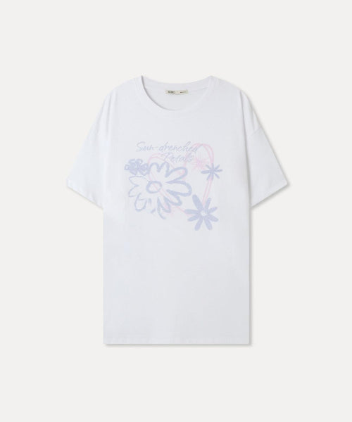 MIXXO MIXXO T-Shirt Overfit Flower Graphic