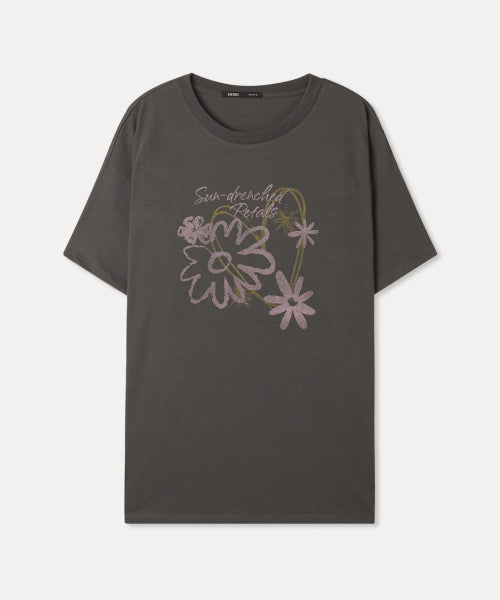 MIXXO MIXXO T-Shirt Overfit Flower Graphic