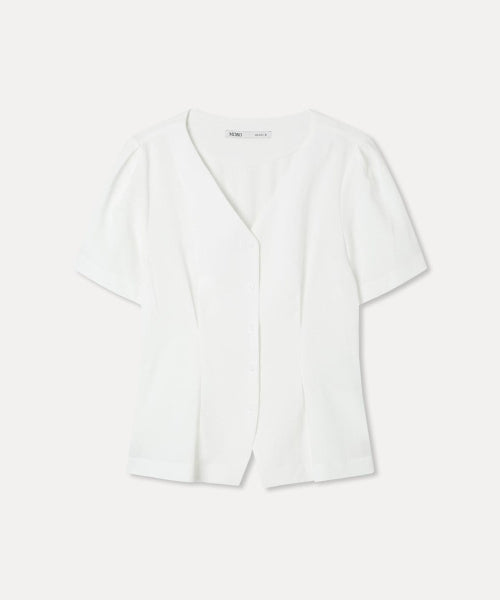 MIXXO MIXXO V-neck Short Sleeve Blouse C