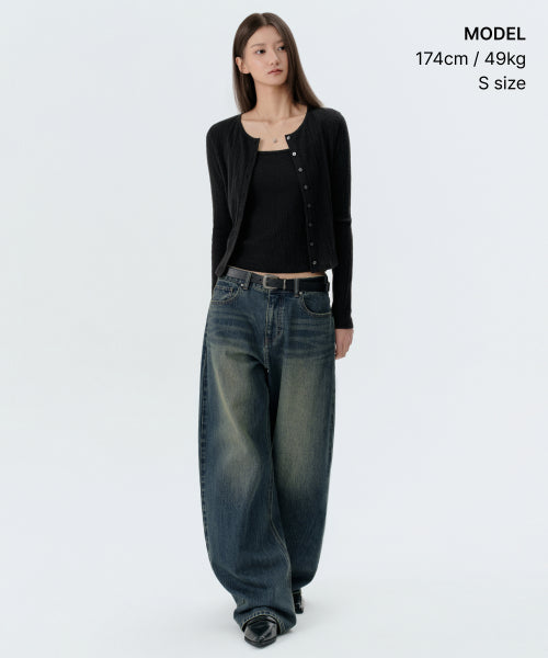 MUSINSA STANDARD WOMAN MUSINSA STANDARD WOMAN Cardigan Set Black