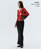 MUSINSA STANDARD WOMAN MUSINSA STANDARD WOMAN Cardigan Set Red