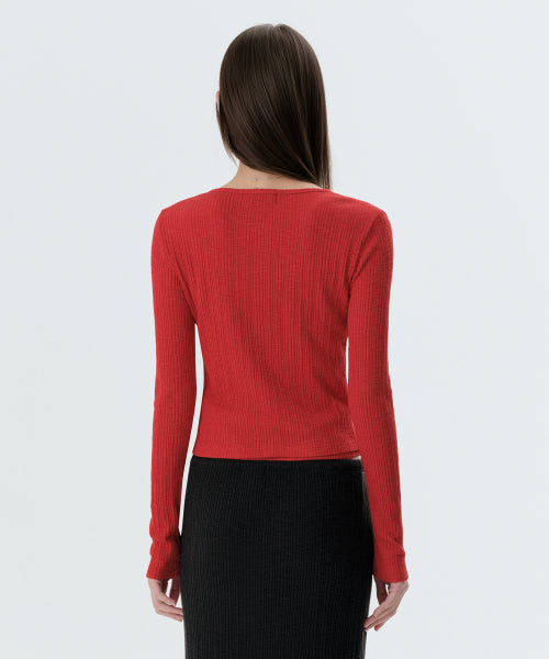 MUSINSA STANDARD WOMAN MUSINSA STANDARD WOMAN Cardigan Set Red