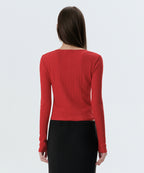 MUSINSA STANDARD WOMAN MUSINSA STANDARD WOMAN Cardigan Set Red