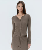 MUSINSA STANDARD WOMAN MUSINSA STANDARD WOMAN Cardigan Set Taupe