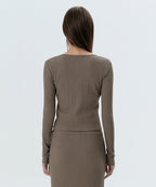 MUSINSA STANDARD WOMAN MUSINSA STANDARD WOMAN Cardigan Set Taupe