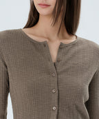 MUSINSA STANDARD WOMAN MUSINSA STANDARD WOMAN Cardigan Set Taupe