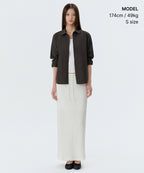 MUSINSA STANDARD WOMAN MUSINSA STANDARD WOMAN Slub Ribbed Maxi Skirt [Ivory]