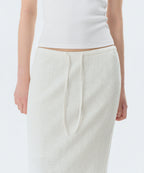 MUSINSA STANDARD WOMAN MUSINSA STANDARD WOMAN Slub Ribbed Maxi Skirt [Ivory]