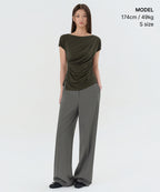MUSINSA STANDARD WOMAN MUSINSA STANDARD WOMAN T-Shirt Khaki Brown
