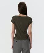 MUSINSA STANDARD WOMAN MUSINSA STANDARD WOMAN T-Shirt Khaki Brown