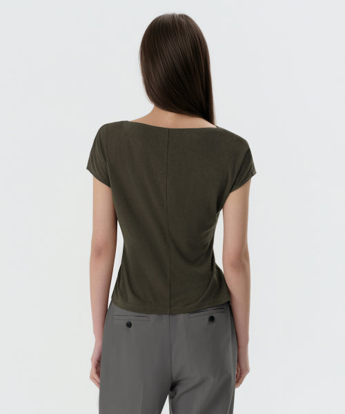 MUSINSA STANDARD WOMAN MUSINSA STANDARD WOMAN T-Shirt Khaki Brown
