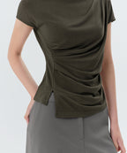 MUSINSA STANDARD WOMAN MUSINSA STANDARD WOMAN T-Shirt Khaki Brown