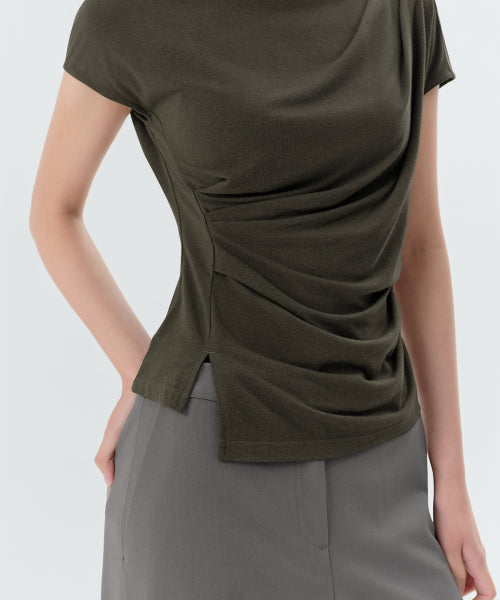 MUSINSA STANDARD WOMAN MUSINSA STANDARD WOMAN T-Shirt Khaki Brown