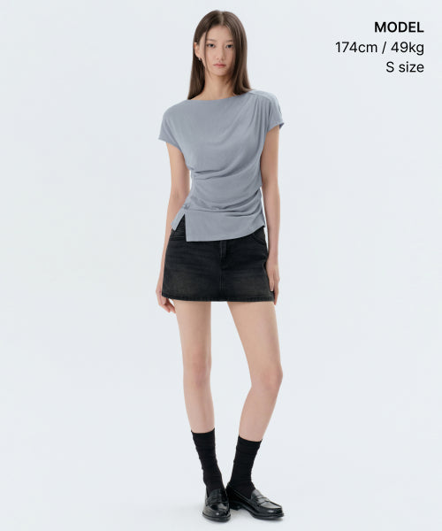 MUSINSA STANDARD WOMAN MUSINSA STANDARD WOMAN T-Shirt Greyish Blue