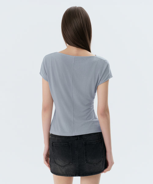 MUSINSA STANDARD WOMAN MUSINSA STANDARD WOMAN T-Shirt Greyish Blue