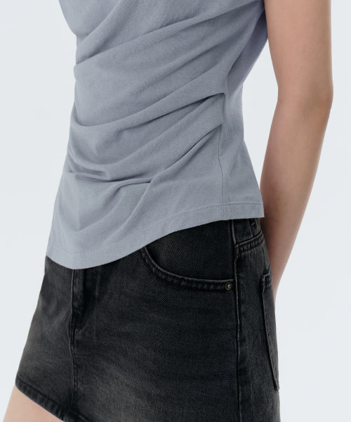 MUSINSA STANDARD WOMAN MUSINSA STANDARD WOMAN T-Shirt Greyish Blue