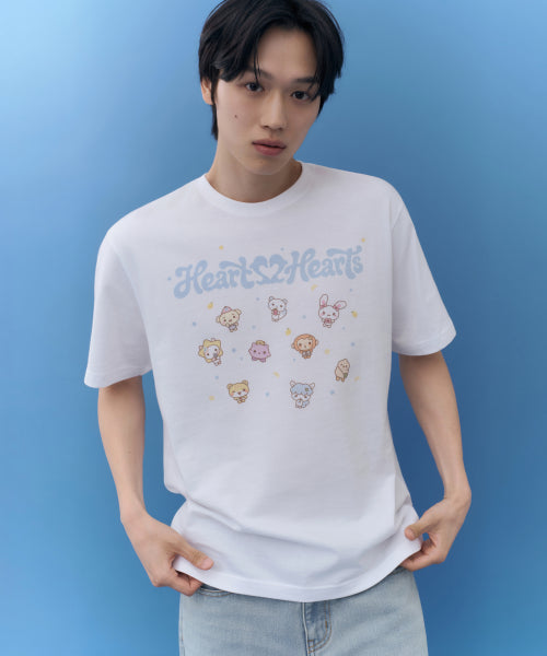 [하츠투하츠 컬래버] Hearts2Hearts 티셔츠 [화이트]