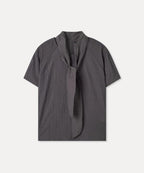 MIXXO MIXXO Shirt Round Neck Tie Blouse