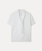 MIXXO MIXXO Shirt Round Neck Tie Blouse