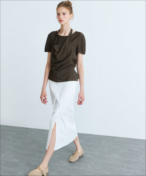 MIXXO MIXXO Cowl Neck Layered Blouse
