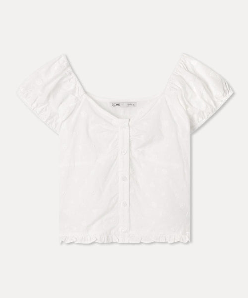 MIXXO MIXXO Eyelet Frill Blouse S