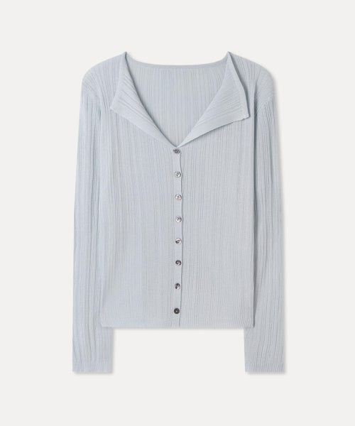 MIXXO MIXXO Open Collar Ribbed Summer Cardigan S