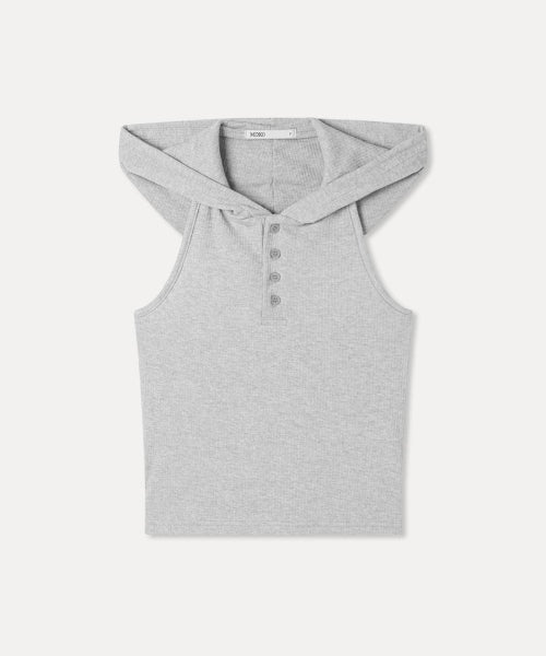 MIXXO MIXXO Ribbed Tank Top Hoodie