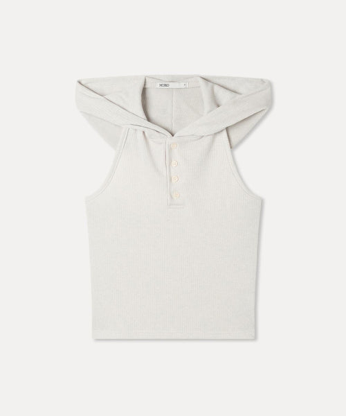 MIXXO MIXXO Ribbed Tank Top Hoodie