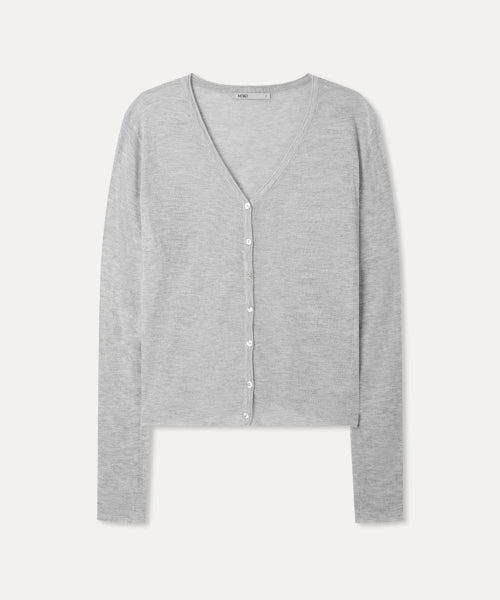 MIXXO MIXXO V-neck See-through Cardigan