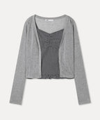 MIXXO MIXXO Shirring Tank Top Cardigan S