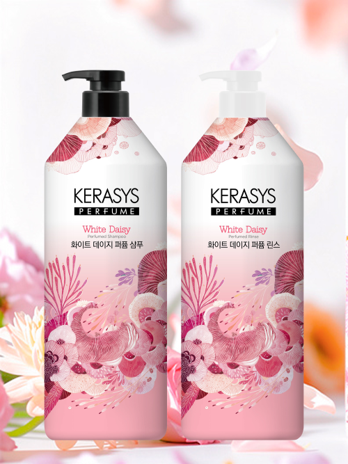 KERASYS Kerasys Perfume Shampoo + Rinse of your choice 980ml (White Daisy/Violet Rose/Green Lily)