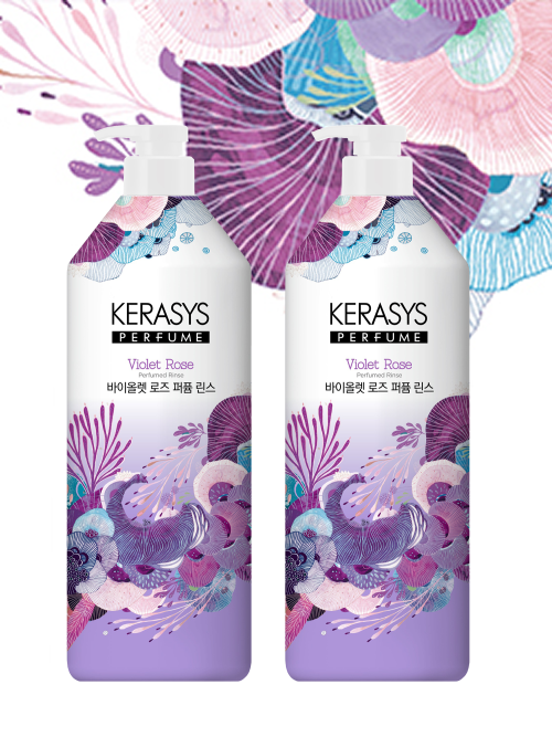 KERASYS Kerasys Perfume Shampoo + Rinse of your choice 980ml (White Daisy/Violet Rose/Green Lily)
