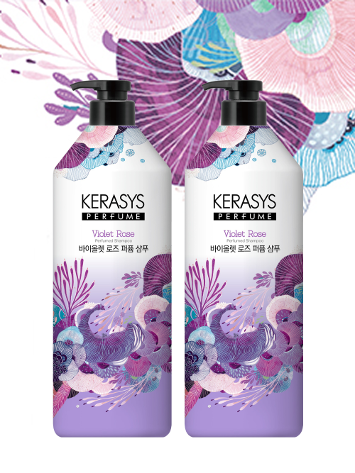 KERASYS Kerasys Perfume Shampoo + Rinse of your choice 980ml (White Daisy/Violet Rose/Green Lily)