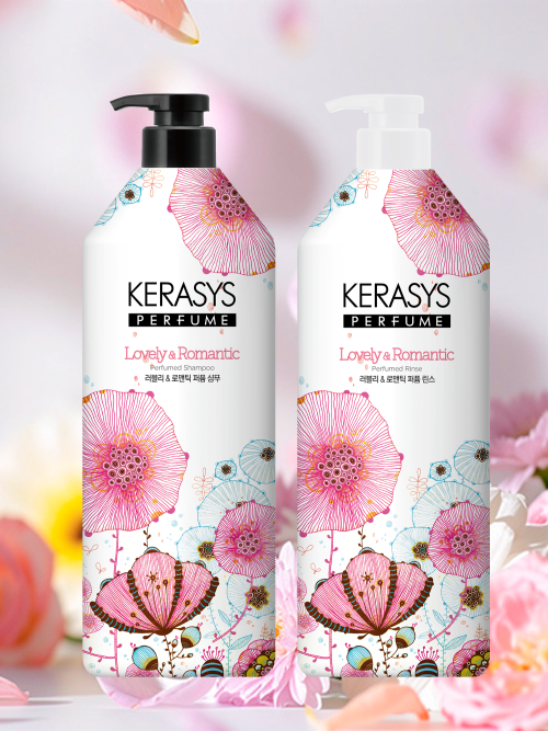 KERASYS Perfume Shampoo + Rinse 980ml 2-pack (Lovely Romantic/Elegance Sensual)