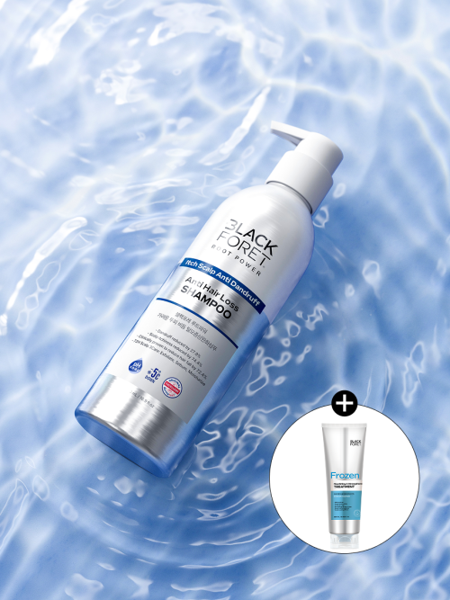 BLACKFORET Root Power Scalp Hair Loss Symptom Relief Shampoo 500ml + Additional 250ml Treatment (Cool & Deep Clean/Damage/Dandruff)