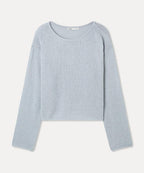 MIXXO MIXXO Boat Neck Wrap Button Knit Sweater