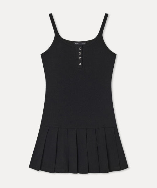 MIXXO MIXXO Pleated Layered Mini Dress S