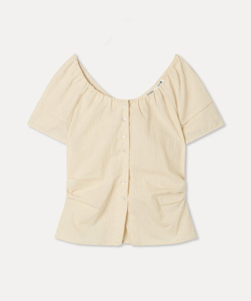 MIXXO MIXXO U-neck Shirring Blouse - Size C