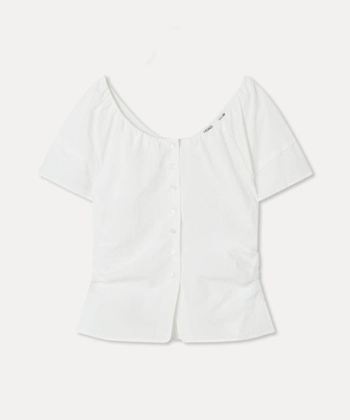 MIXXO MIXXO U-neck Shirring Blouse - Size C