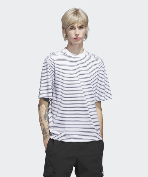 ADIDAS ADIDAS T-Shirt Yarn Dyed - White: Dark Blue