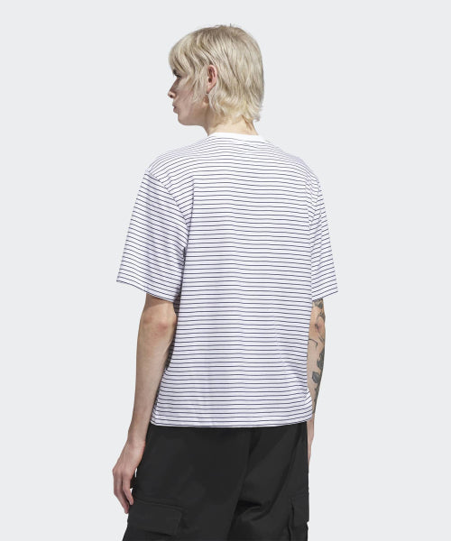 ADIDAS ADIDAS T-Shirt Yarn Dyed - White: Dark Blue