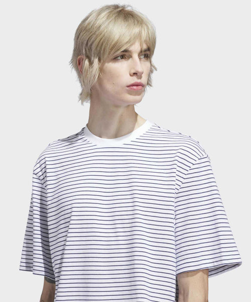 ADIDAS ADIDAS T-Shirt Yarn Dyed - White: Dark Blue