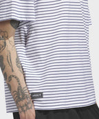 ADIDAS ADIDAS T-Shirt Yarn Dyed - White: Dark Blue