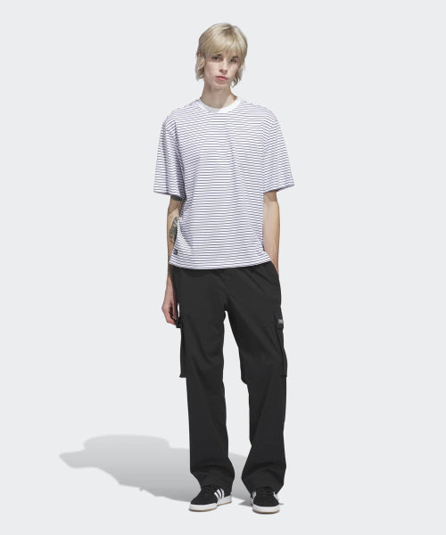 ADIDAS ADIDAS T-Shirt Yarn Dyed - White: Dark Blue