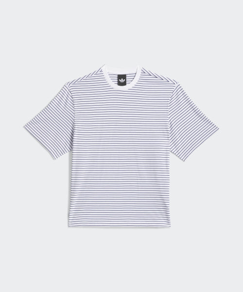 ADIDAS ADIDAS T-Shirt Yarn Dyed - White: Dark Blue
