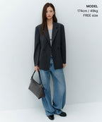 MUSINSA STANDARD WOMAN MUSINSA STANDARD WOMAN Women's Buckle Slouchy Shoulder Bag Dark Gray