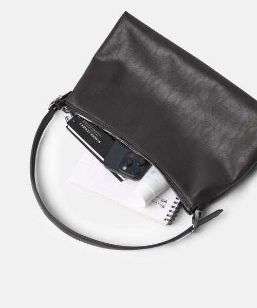 MUSINSA STANDARD WOMAN MUSINSA STANDARD WOMAN Women's Buckle Slouchy Shoulder Bag Dark Gray