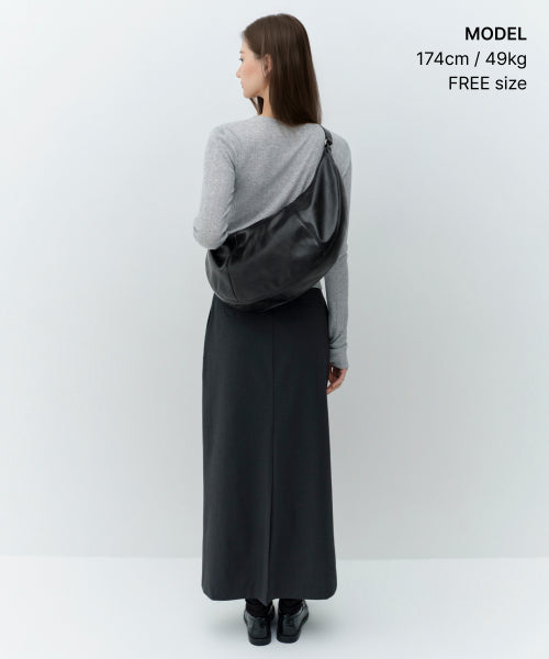 MUSINSA STANDARD WOMAN MUSINSA STANDARD WOMAN Crescent Hobo Bag Black