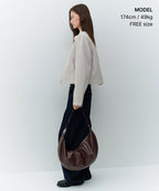 MUSINSA STANDARD WOMAN MUSINSA STANDARD WOMAN Crescent Hobo Bag Dark Brown