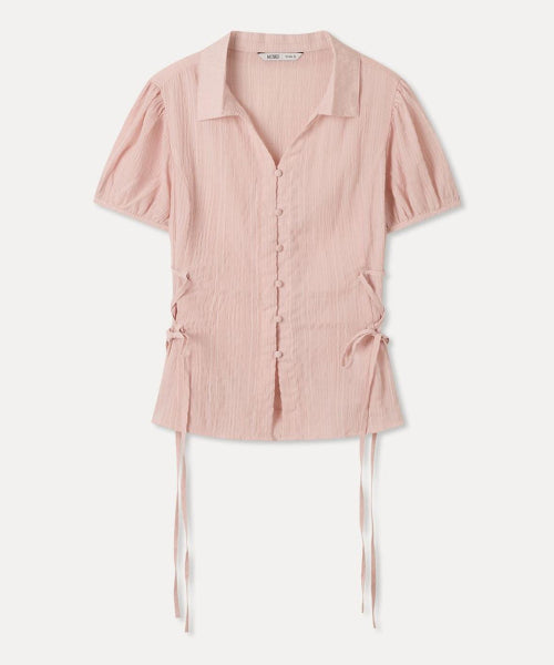 MIXXO MIXXO Sheer Lace-Up Blouse C